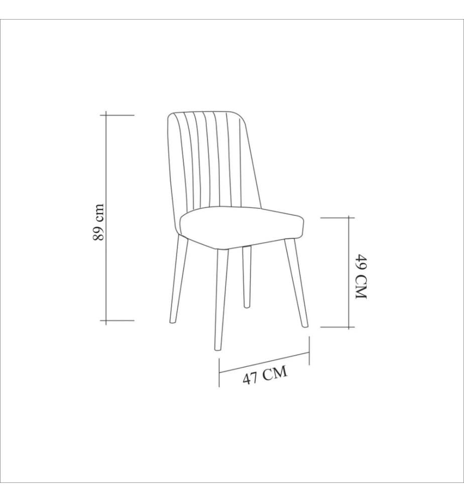 Stuhl, Atlantic Pine Anthrazit, Melaminbeschichtete Spanplatte, Samtstoff
