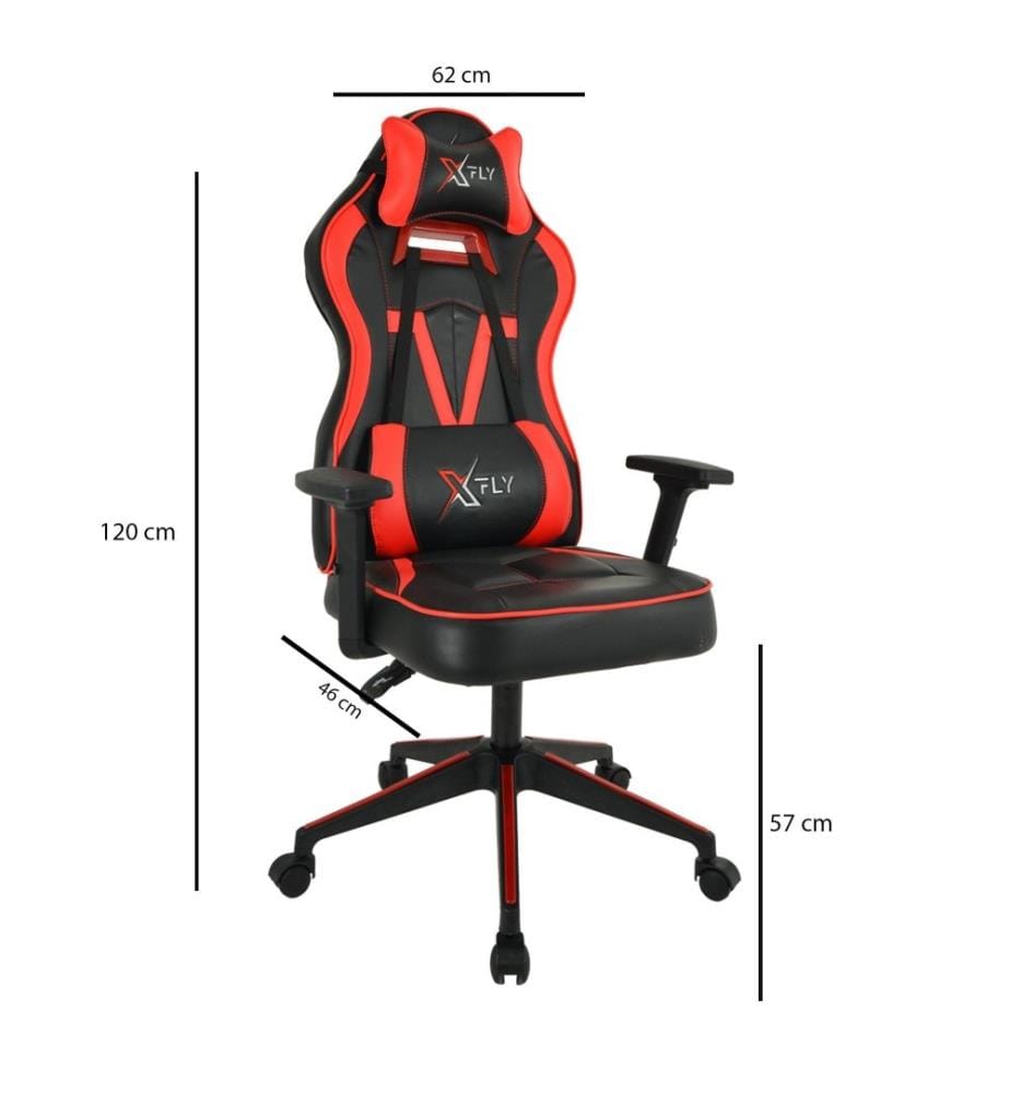 Gaming Stuhl, Rot Schwarz, Polyurethan