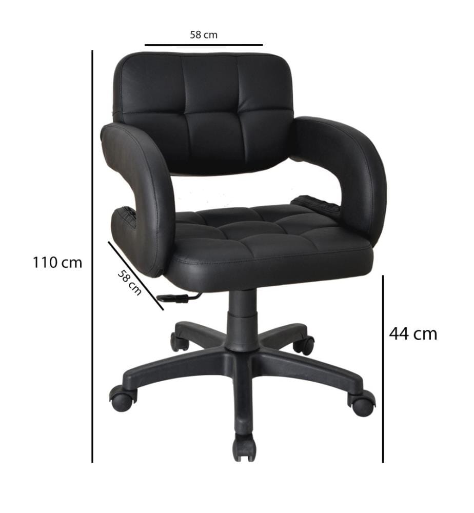 Bürostuhl, Schwarz, Polyurethan