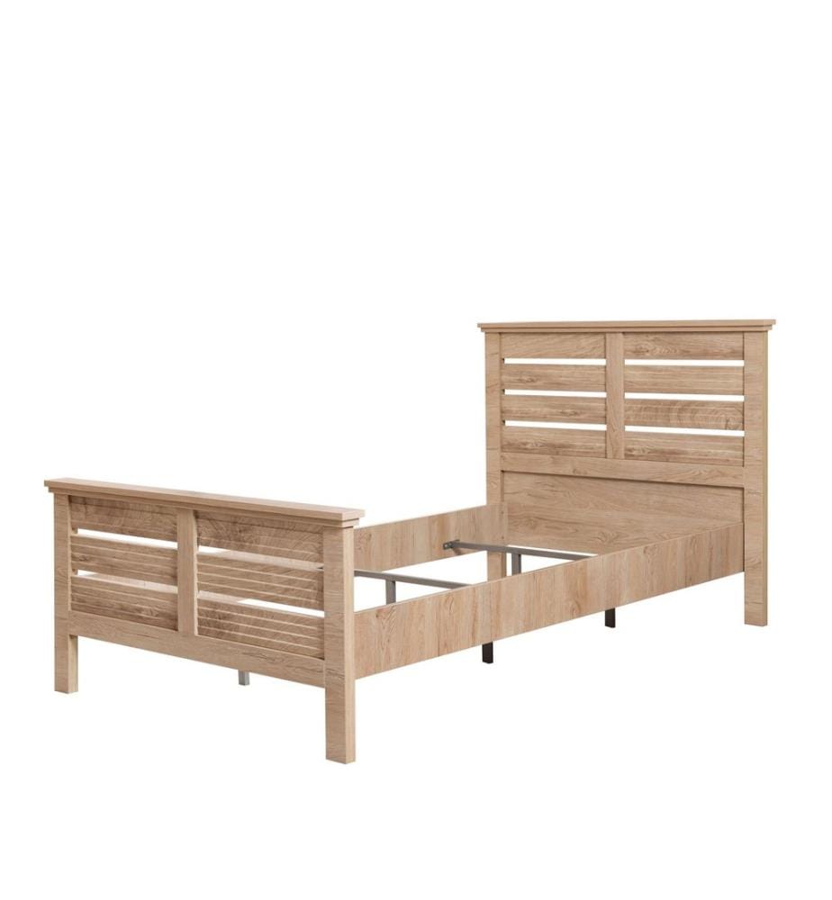 Einzelbettgestell, 100 % melaminbeschichtete Spanplatte, Braun