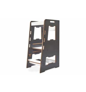 Bildungsturm, 100 % MDF, Anthrazit, Weiss