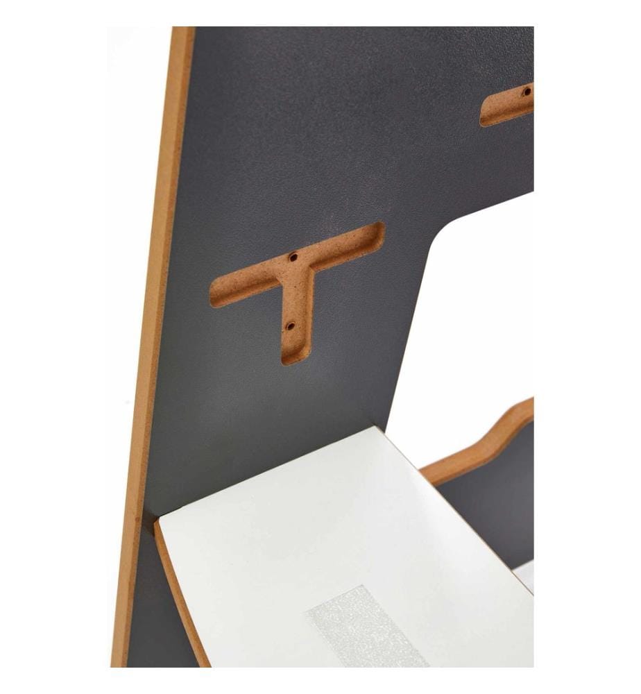 Bildungsturm, 100 % MDF, Anthrazit, Weiss
