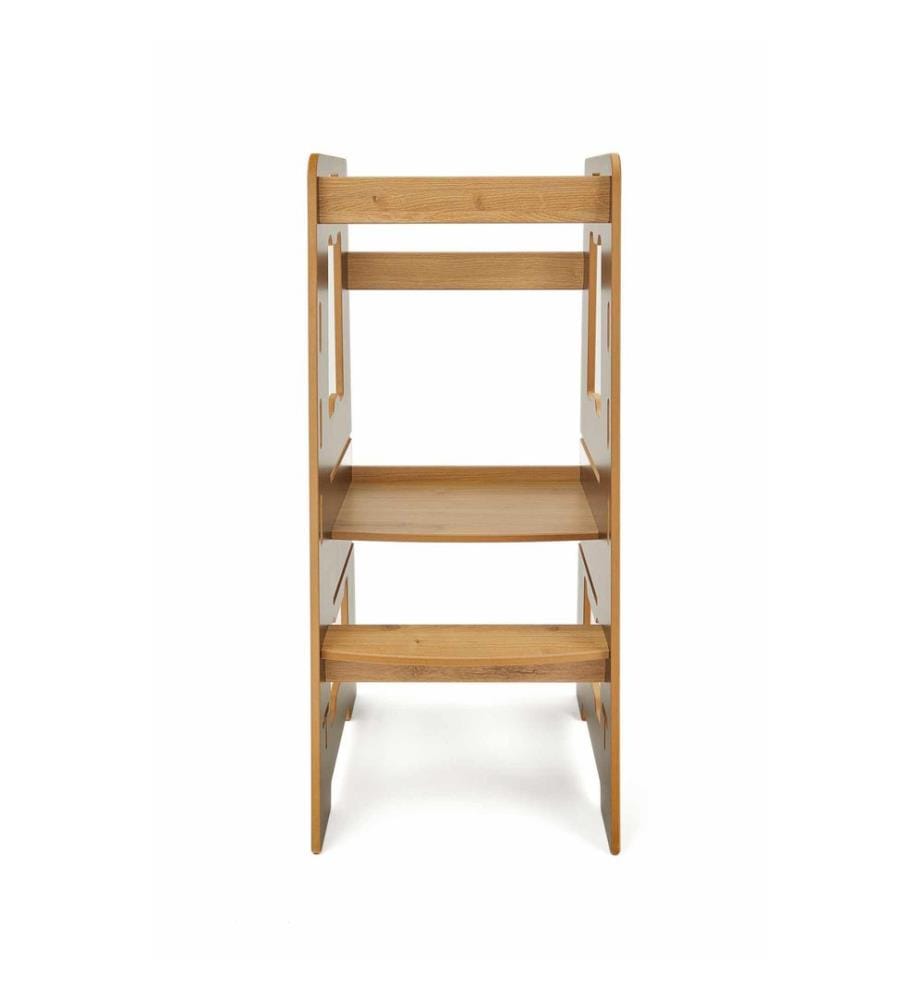 Lernturm, 100 % MDF, Schwarz, Natur