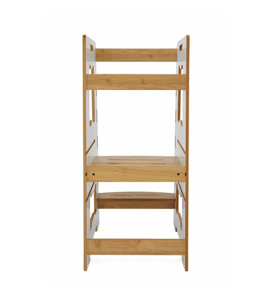 Bildungsturm, 100 % MDF, Weiss, Natur