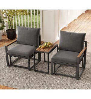 Gartenlounge-Set, 100 % Metall, Grau