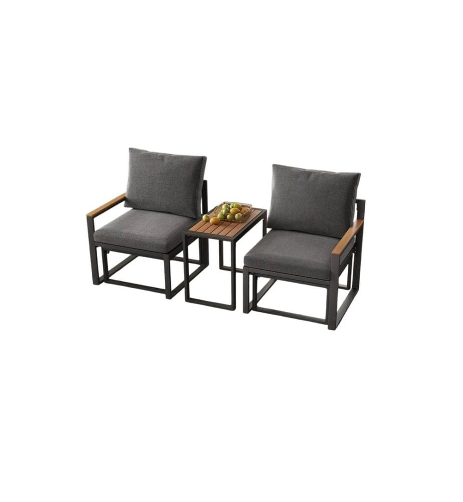 Gartenlounge-Set, 100 % Metall, Grau