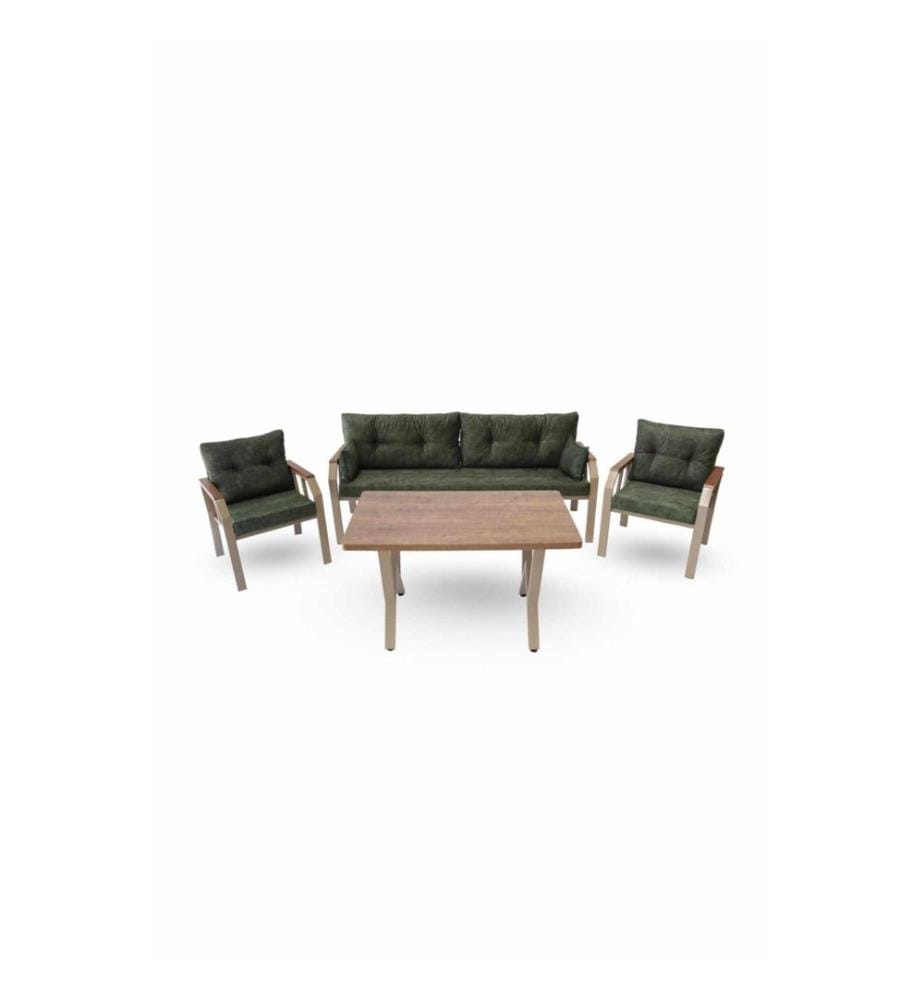 Gartenlounge-Set, 100 % Metall, Grün