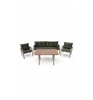 Gartenlounge-Set, 100 % Metall, Grün