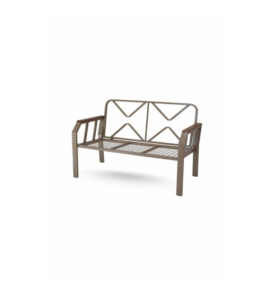 Ensemble de salon de jardin, 100 % métal, gris