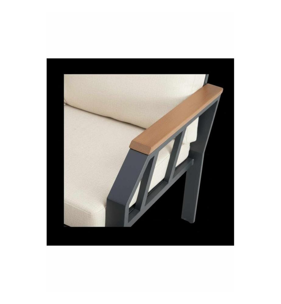 Gartenlounge-Set, 100 % Metall, Beige
