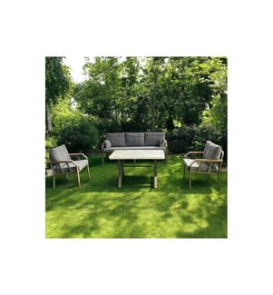 Gartenlounge-Set, 100 % Metall, Grau