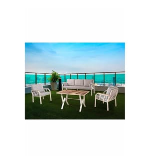 Gartenlounge-Set, 100 % Metall, Milchbraun