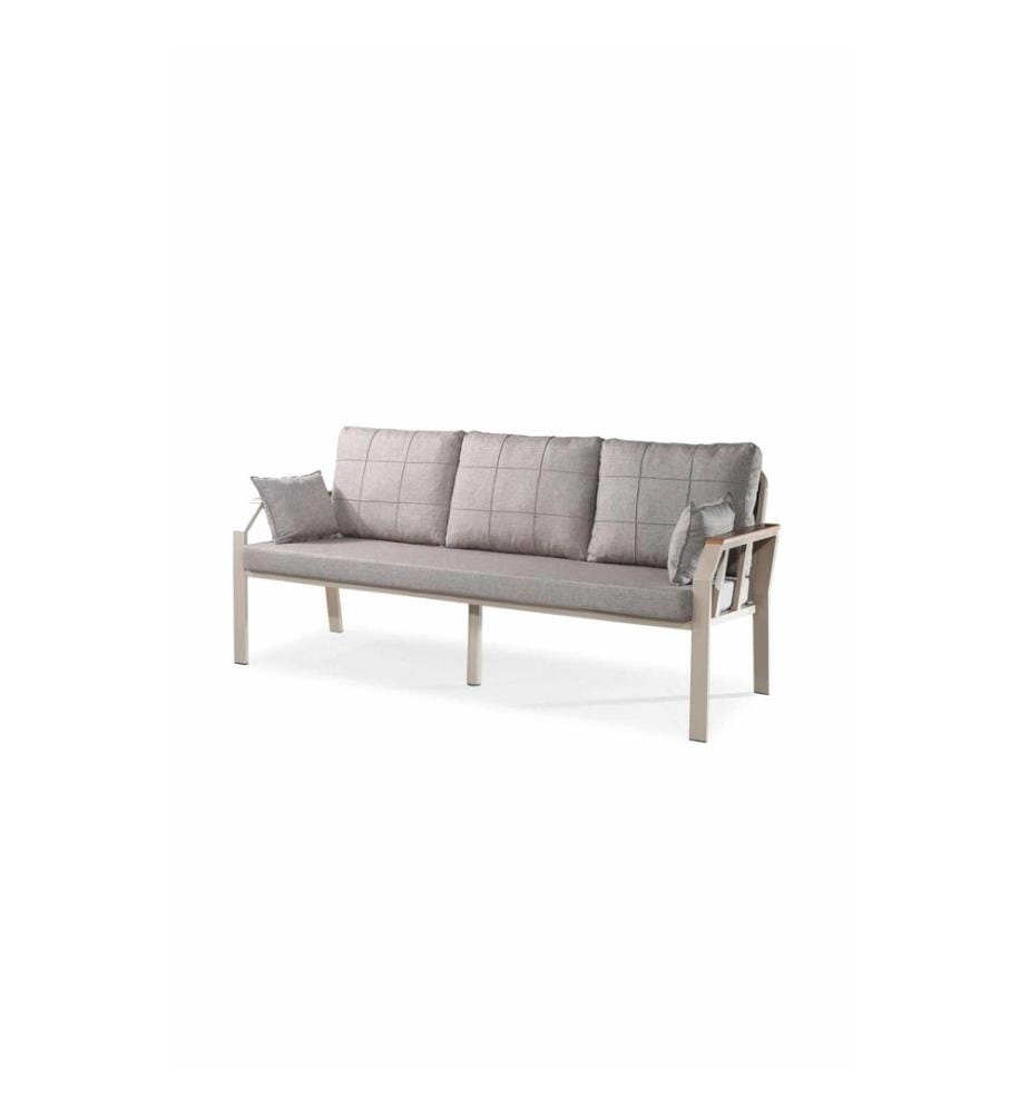Gartenlounge-Set, 100 % Metall, Milchbraun