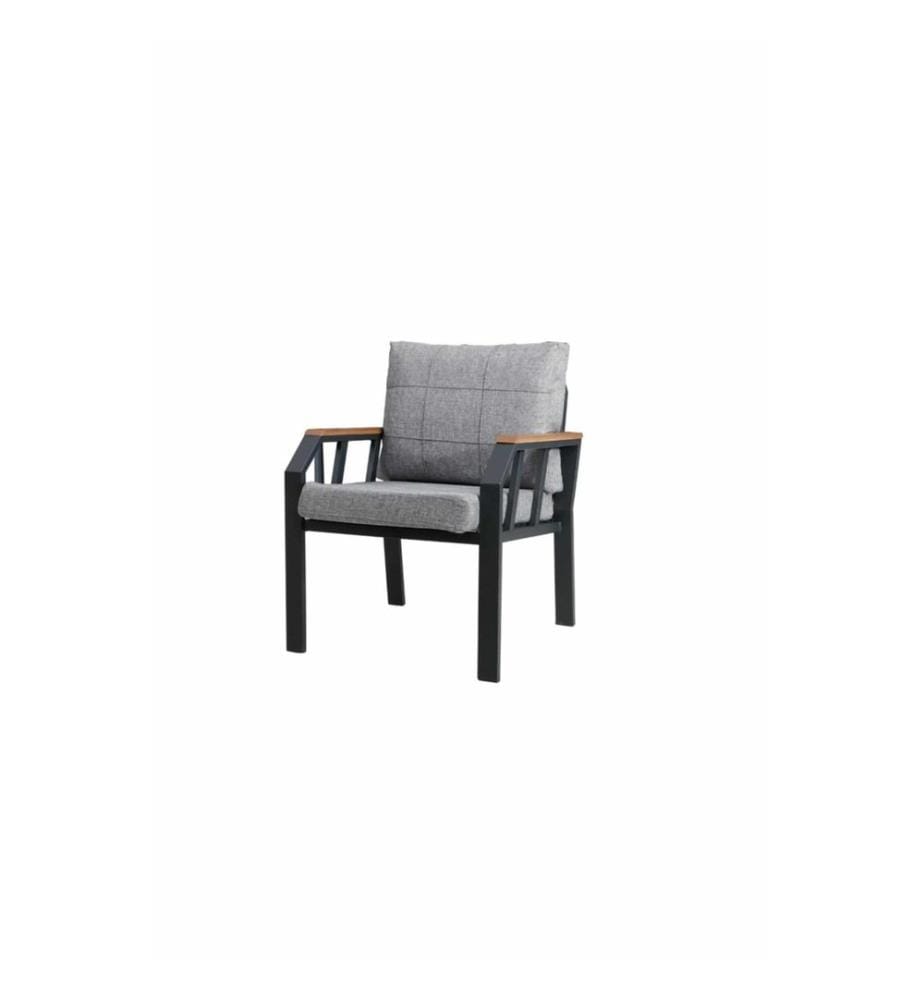 Gartenlounge-Set, 100 % Metall, Grau