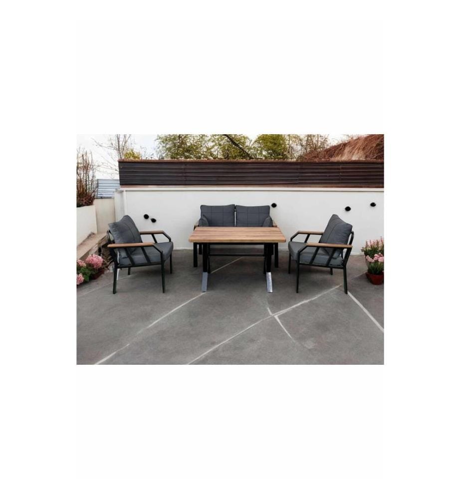 Gartenlounge-Set, 100 % Metall, Dunkelblau