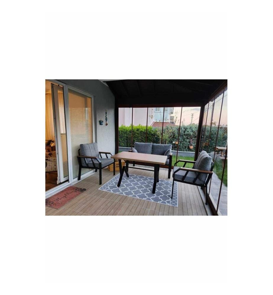 Gartenlounge-Set, 100 % Metall, Grau