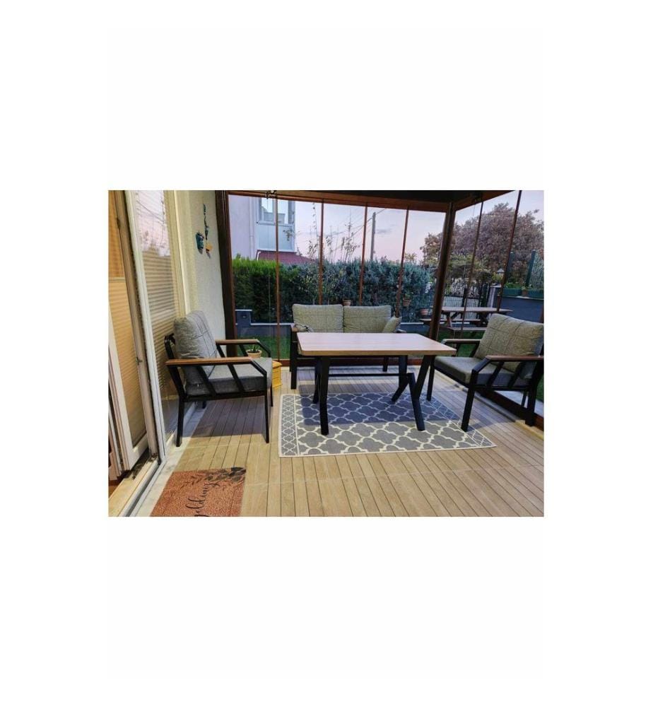 Gartenlounge-Set, 100 % Metall, Grau