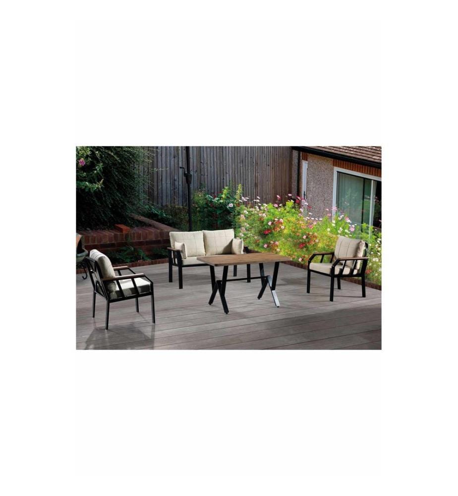 Gartenlounge-Set, 100 % Metall, Nerz