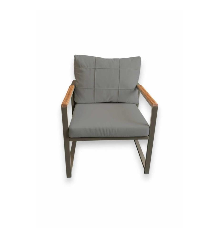 Gartenlounge-Set, 100 % Metall, Grau
