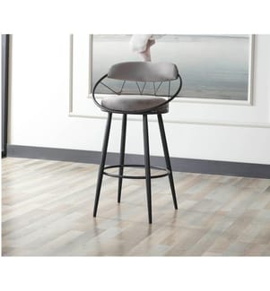 Barhocker-Set, 4-teilig, 100 % Metall, Grau