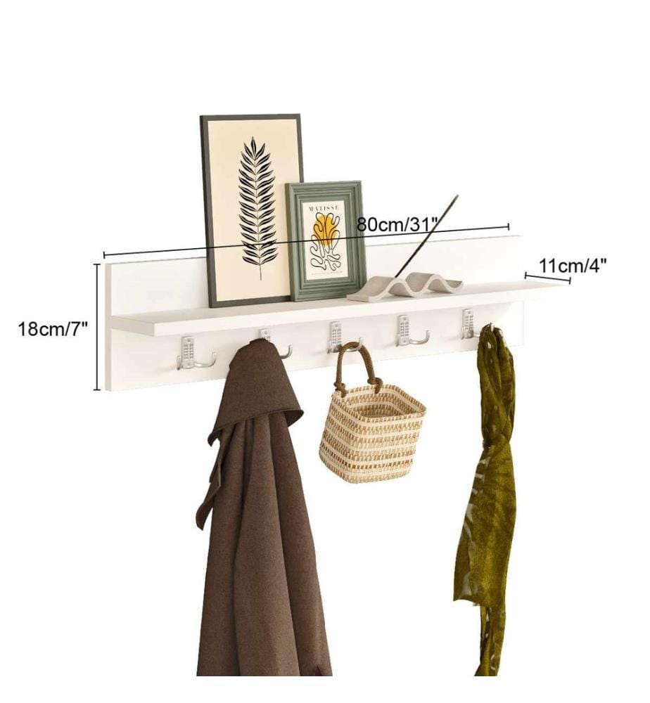 Coat Hanger, 100% MELAMINE COATED PARTICLE BOARD, White
