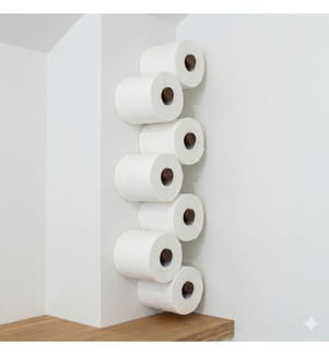 Toilettenpapierhalter, 100 % Massivholz, Holz