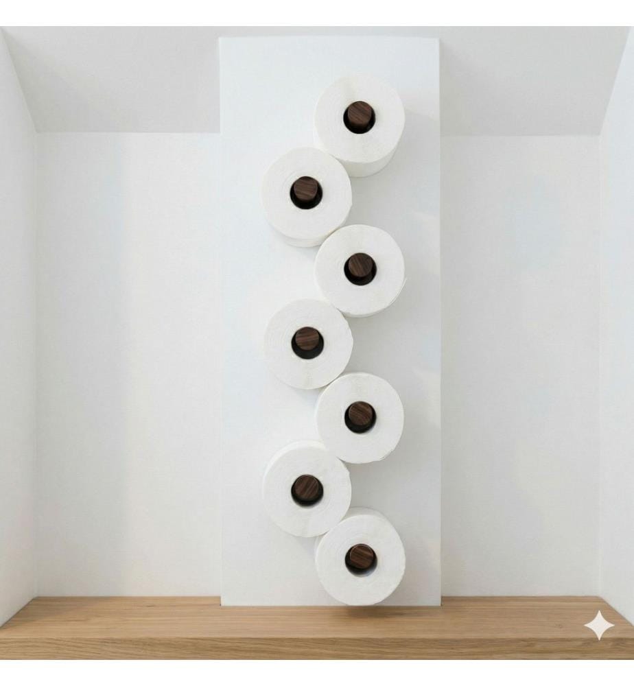 Toilettenpapierhalter, 100 % Massivholz, Holz
