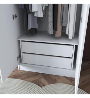 Schublade, 100 % melaminbeschichtete E1-Qualitätsspanplatte, weiss