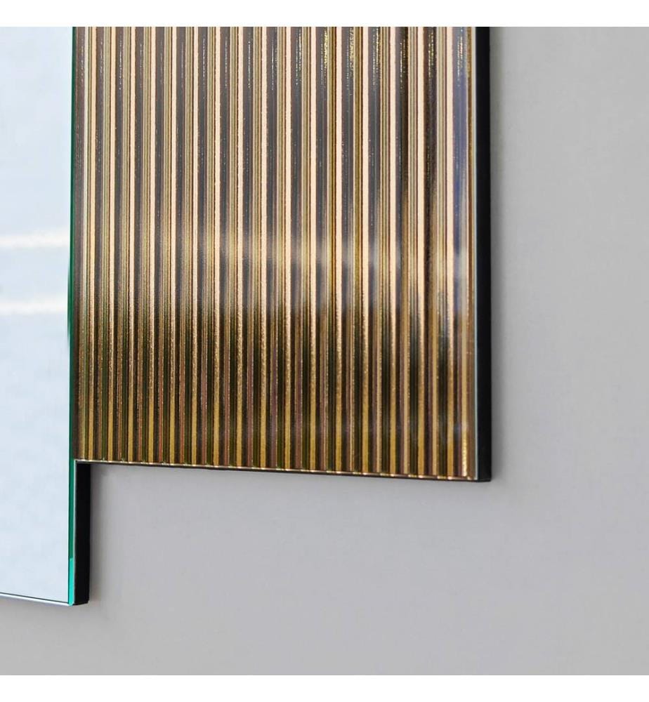 Spiegel, 100 % melaminbeschichtete Spanplatte, Bronze, Natur