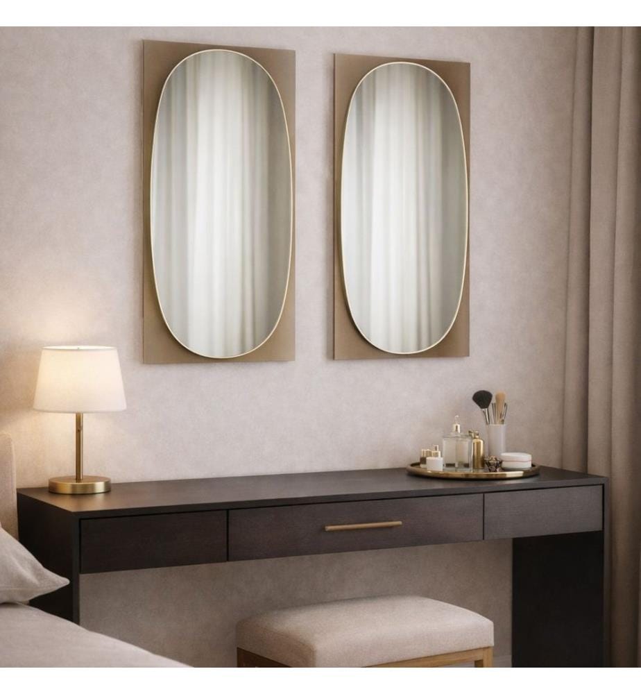 Spiegel, 100 % melaminbeschichtete Spanplatte, Bronze