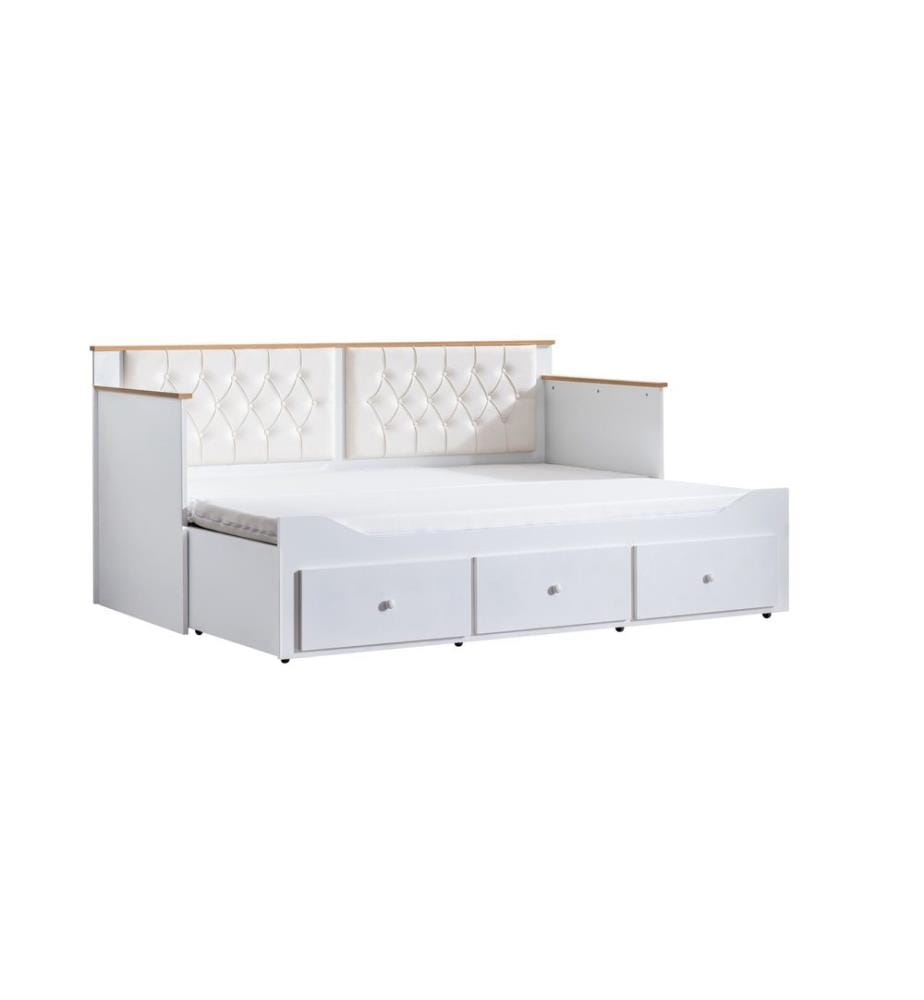 Tagesbett, 100 % melaminbeschichtete Spanplatte, Weiss