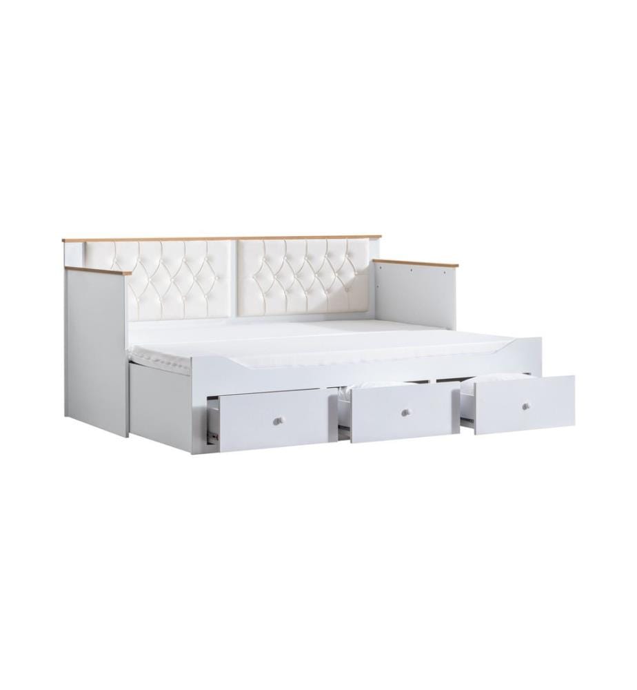 Tagesbett, 100 % melaminbeschichtete Spanplatte, Weiss