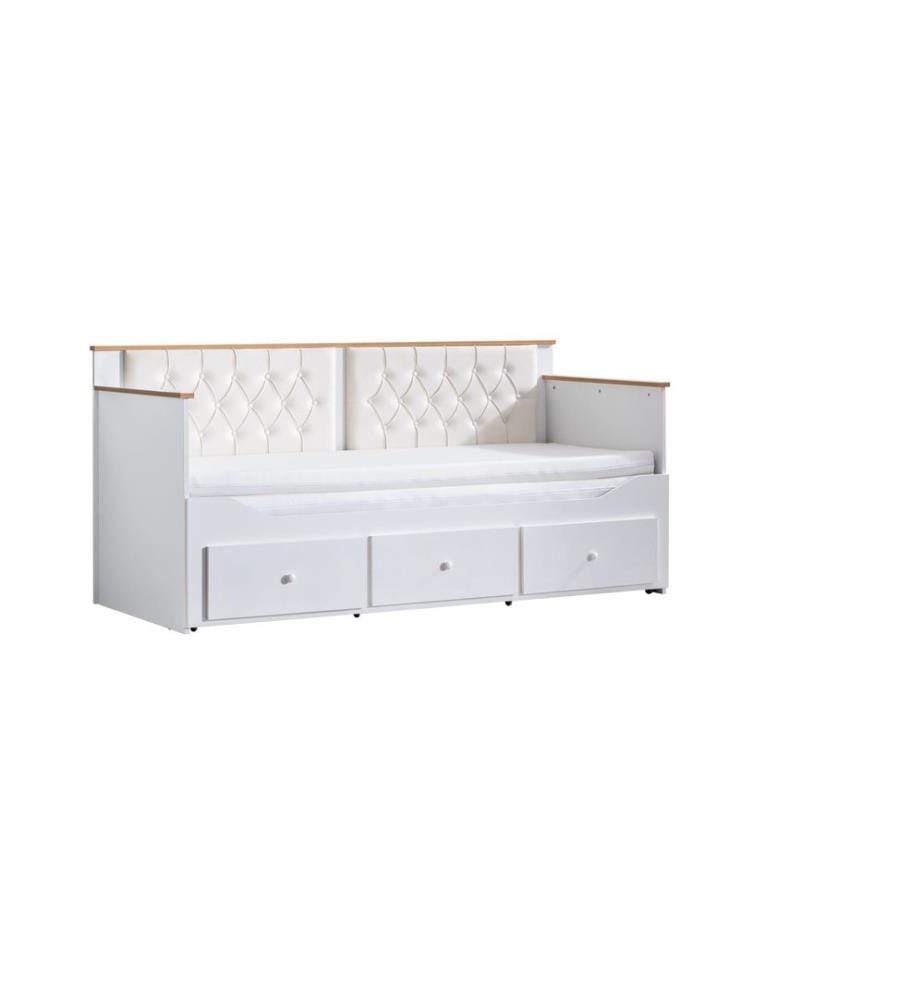 Tagesbett, 100 % melaminbeschichtete Spanplatte, Weiss