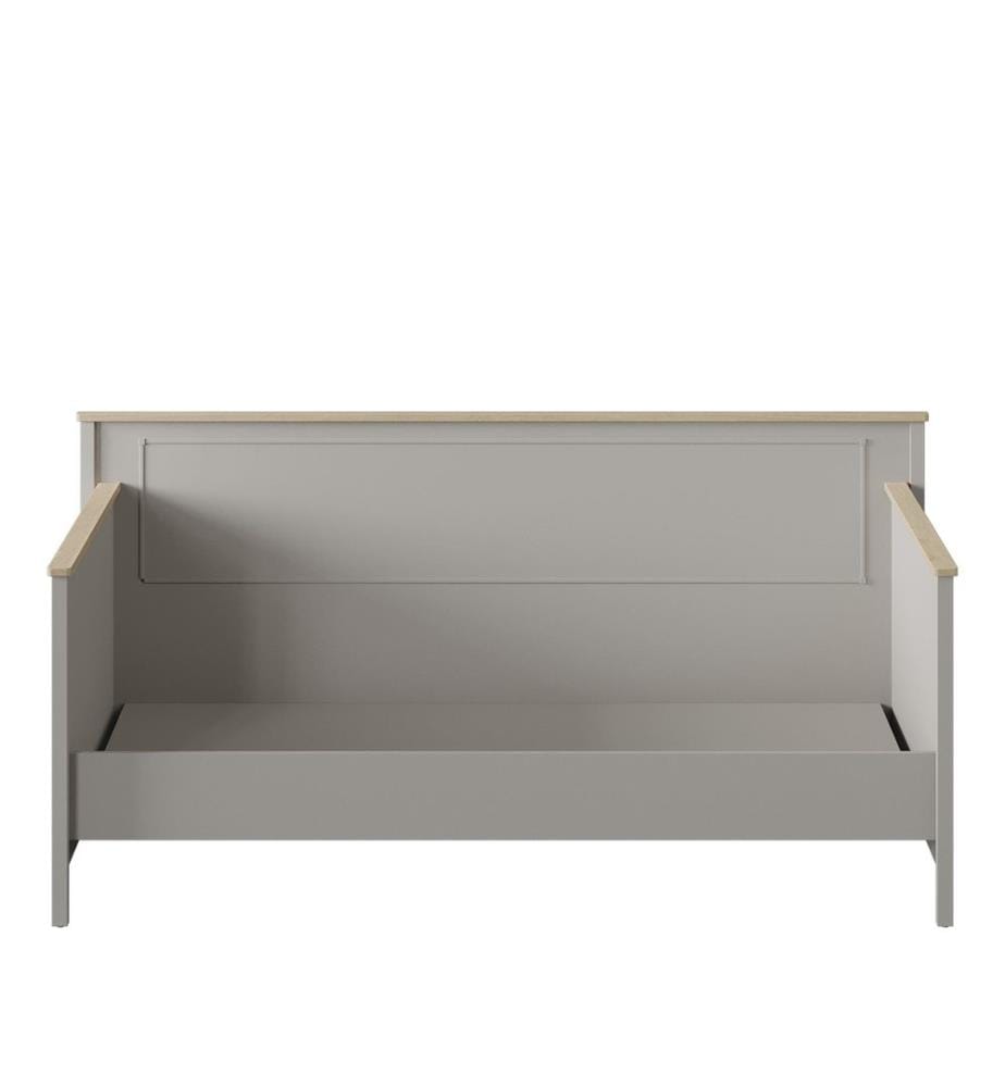 Tagesbett, 100 % melaminbeschichtete Spanplatte, Grau, Eiche