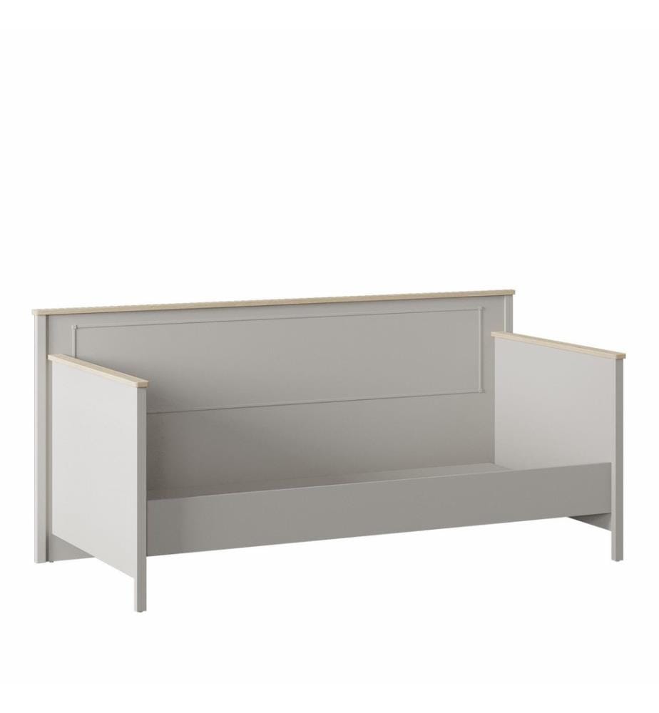 Tagesbett, 100 % melaminbeschichtete Spanplatte, Grau, Eiche