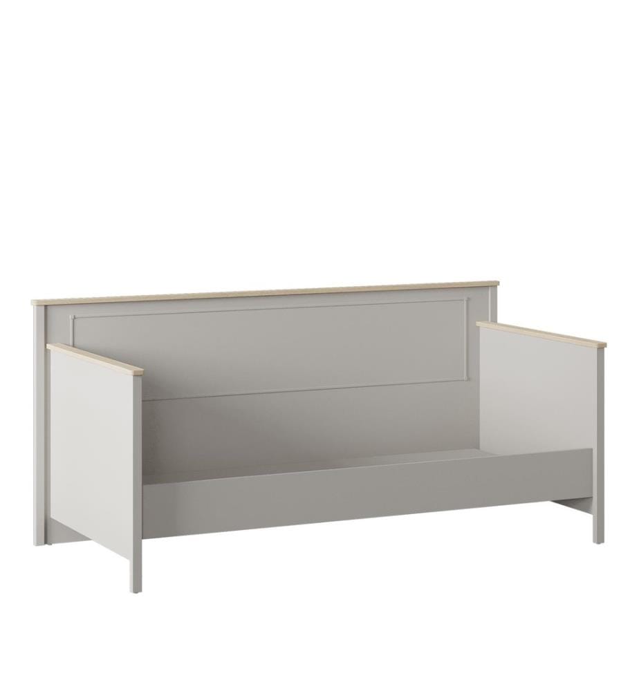 Tagesbett, 100 % melaminbeschichtete Spanplatte, Grau, Eiche