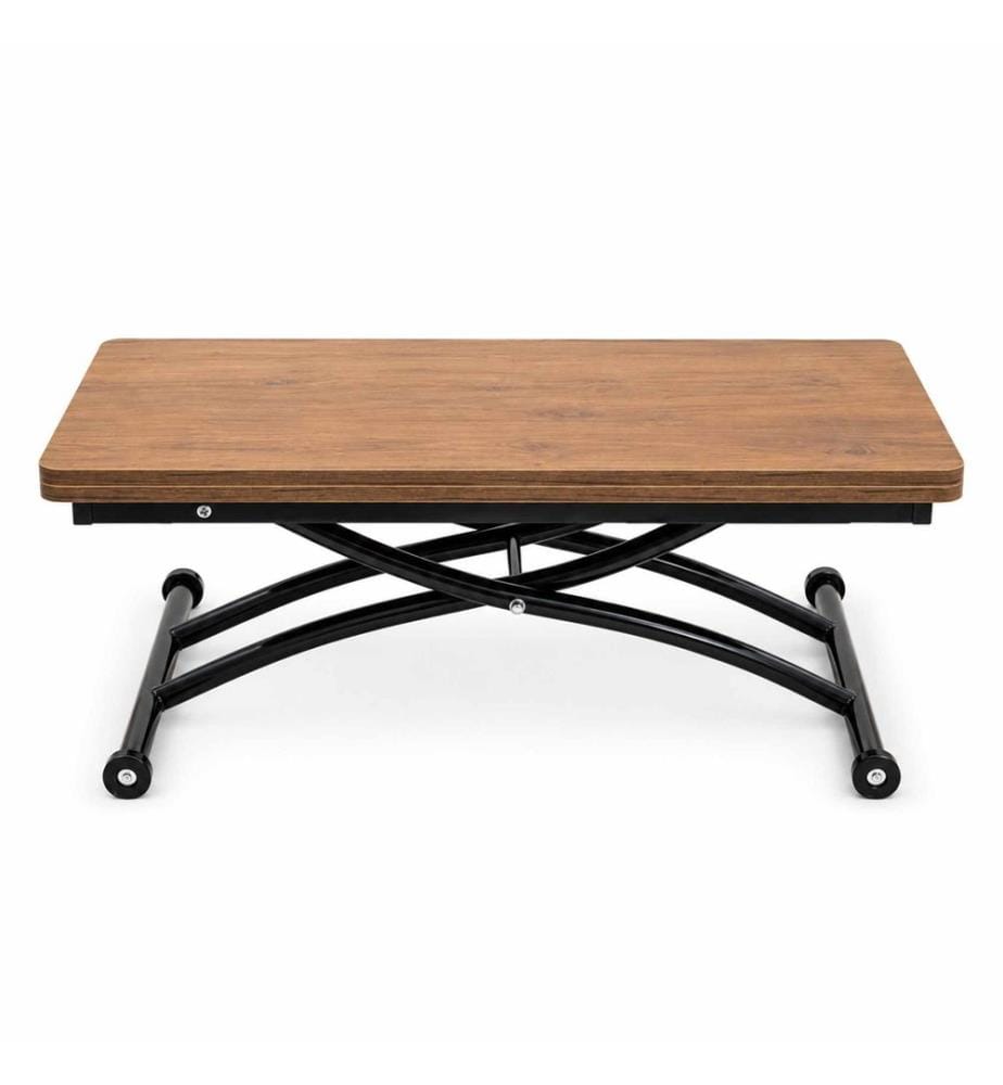 Tavolino da caffè, 100% MDF, noce, nero