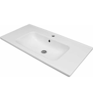 Becken, 100 % Keramik, Weiss