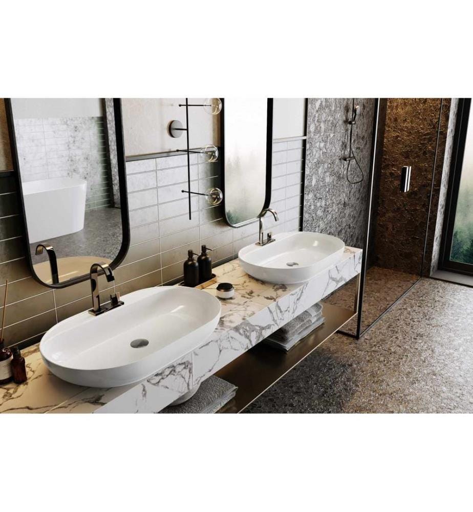 Becken, 100 % Keramik, Weiss