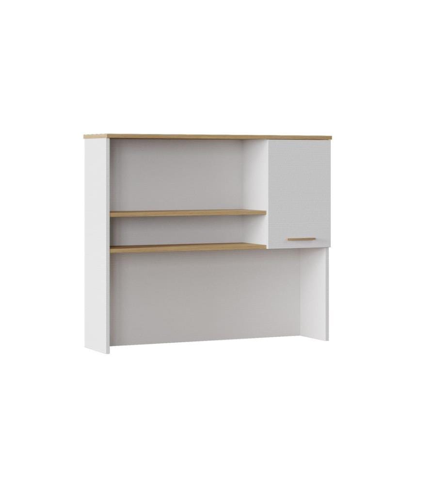 Schreibtisch, 100 % melaminbeschichtete Spanplatte, Holz, Weisseiche