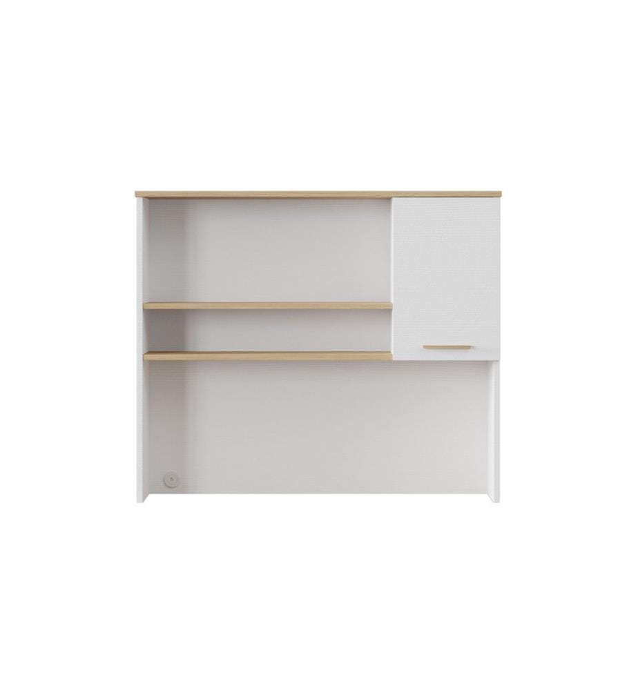 Schreibtisch, 100 % melaminbeschichtete Spanplatte, Holz, Weisseiche