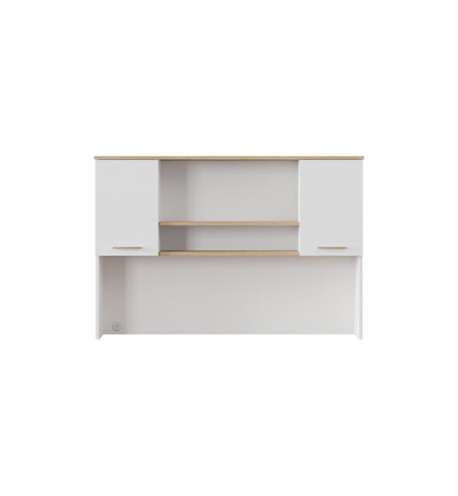 Schreibtisch, 100 % melaminbeschichtete Spanplatte, Holz, Weisseiche
