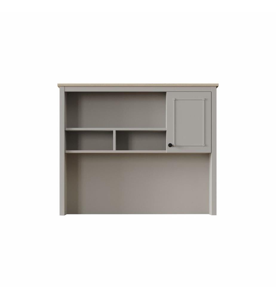 Schreibtisch, 100 % melaminbeschichtete Spanplatte, Grau, Eiche