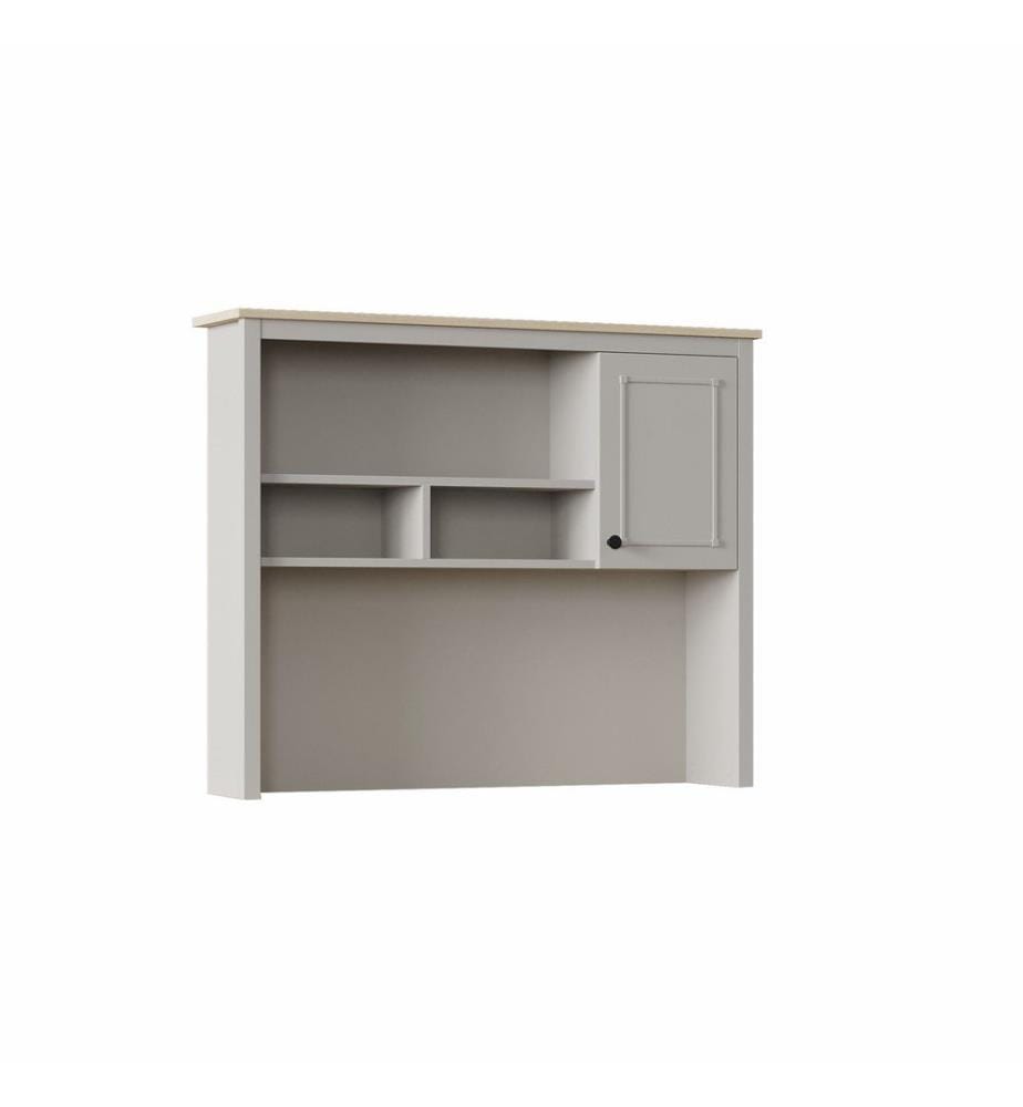 Schreibtisch, 100 % melaminbeschichtete Spanplatte, Grau, Eiche
