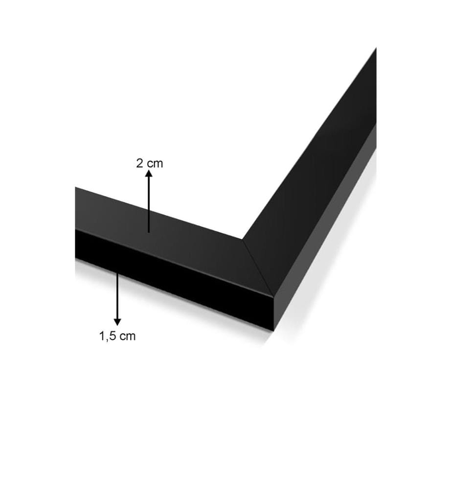 Dekoratives gerahmtes MDF-Bild, mehrfarbig, Bild: 100 % MDF, Rahmen: 100 % HOLZ