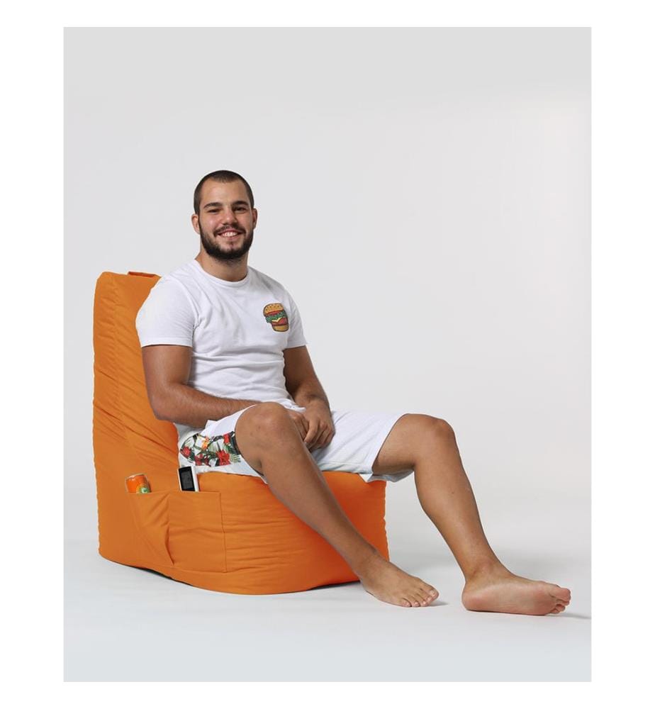 Orange, Sacs De Haricots Classiques, En Polystyrène Avec Une Densité Haute Densité Recyclée