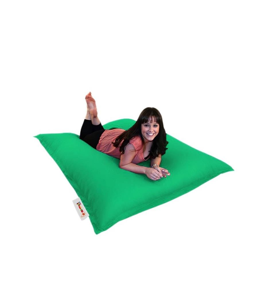 Garden Bean Bag, Green, High Density Recycled Styrofoam, Polyester Fabric