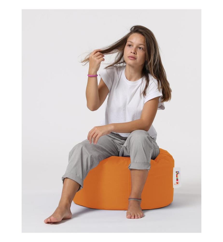 Orange, Sacs De Haricots Classiques, En Polystyrène Avec Une Densité Haute Densité Recyclée