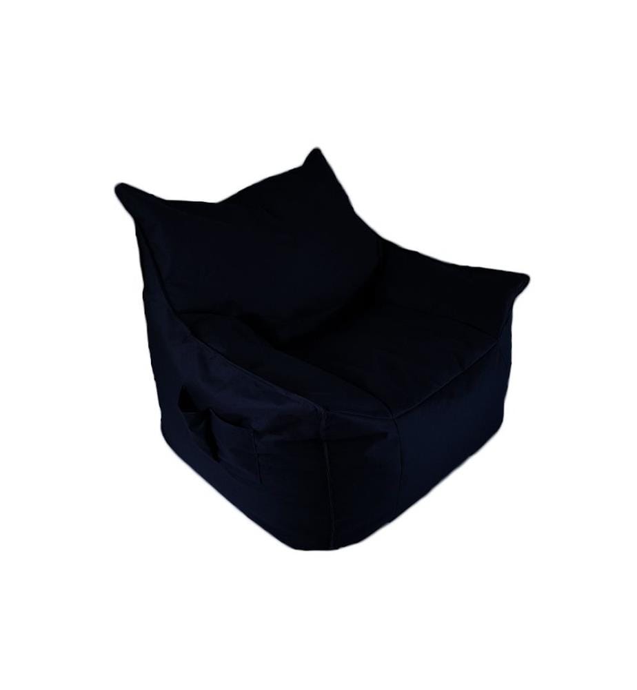 Sitzsack, Schwarz, 100% High Density Recycled Styrofoam, Stoff: 100% Polyester