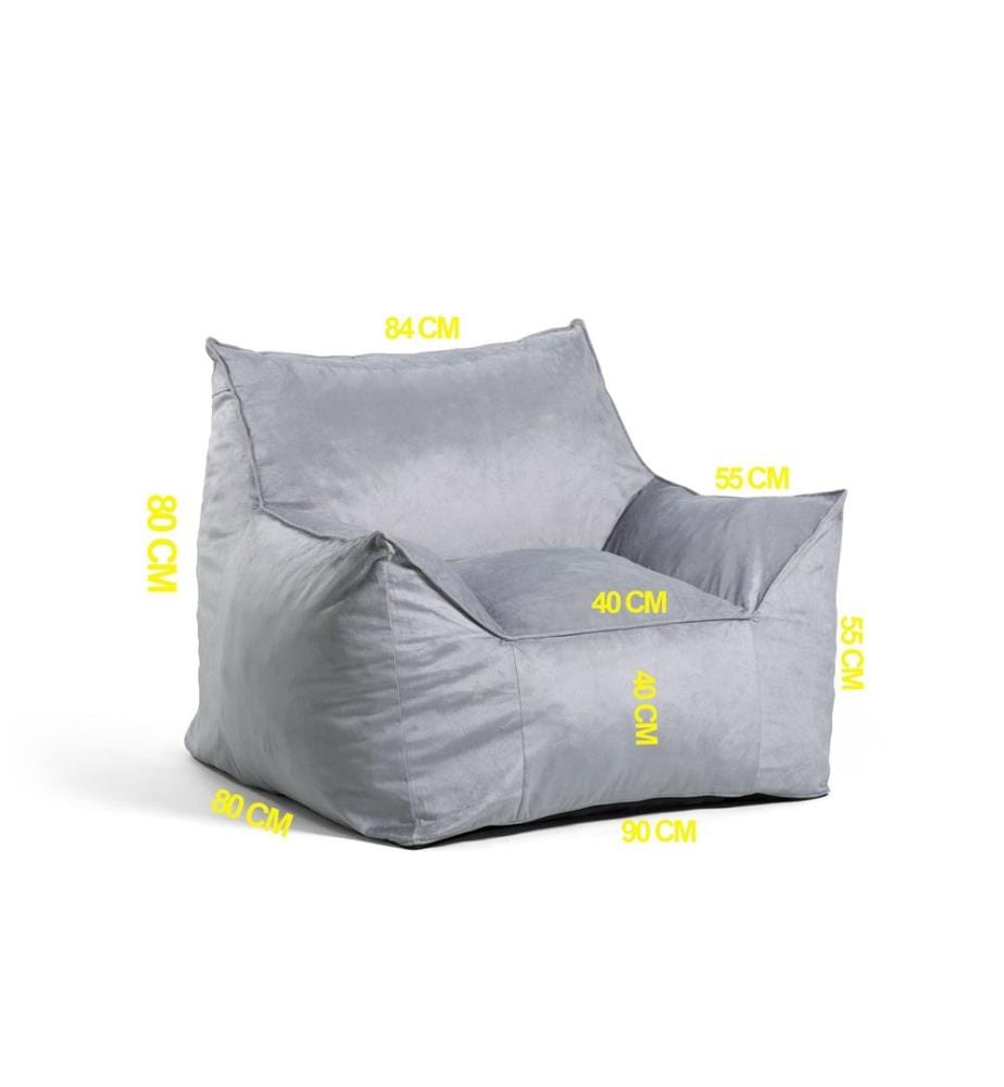 Sitzsack, Schwarz, 100% High Density Recycled Styrofoam, Stoff: 100% Polyester